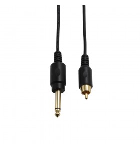 6.35mm mono male to RCA male gold head tattoo cable 